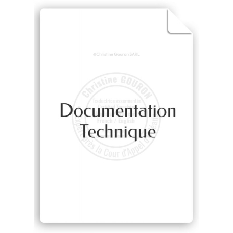 Traduction d'une documentation technique