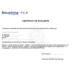 Traduction en anglais d'un certificat de scolarité